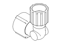 Elbow Adapter, Reducer, "SpaceSaver", Reduced Footprint, PFA Plus