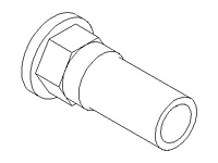 Straight Adapter, Flange, Flat Face