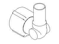 Welded Tube Elbow Adapter, Reducer, Flaretek® Tube, Reduced Footprint, PFA Plus